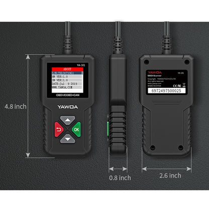 جهاز قراءة رموز السيارة الصغير YA101، أداة تشخيص الأعطال OBD2، YA101