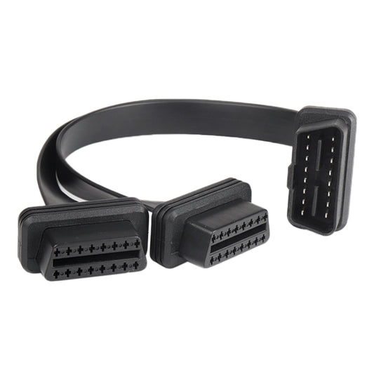 كابل تشخيص OBD ممتد 2 في 1 برأس مستقيم 16 سنًا للسيارة، كابل OBD2 برأس مستقيم