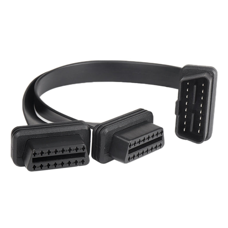 كابل تشخيص OBD ممتد 2 في 1 برأس مستقيم 16 سنًا للسيارة، كابل OBD2 برأس مستقيم