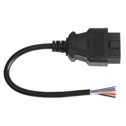 كابل تمديد OBD 2 ذكر 16 سنًا لخط فتح ماسح تشخيص السيارة، طول الكابل: 30 سم، 30 سم