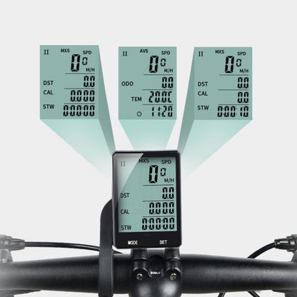 2.8 inch English Wireless Waterproof Cycle Computer LCD Odometer Speedometer with Extension Holder