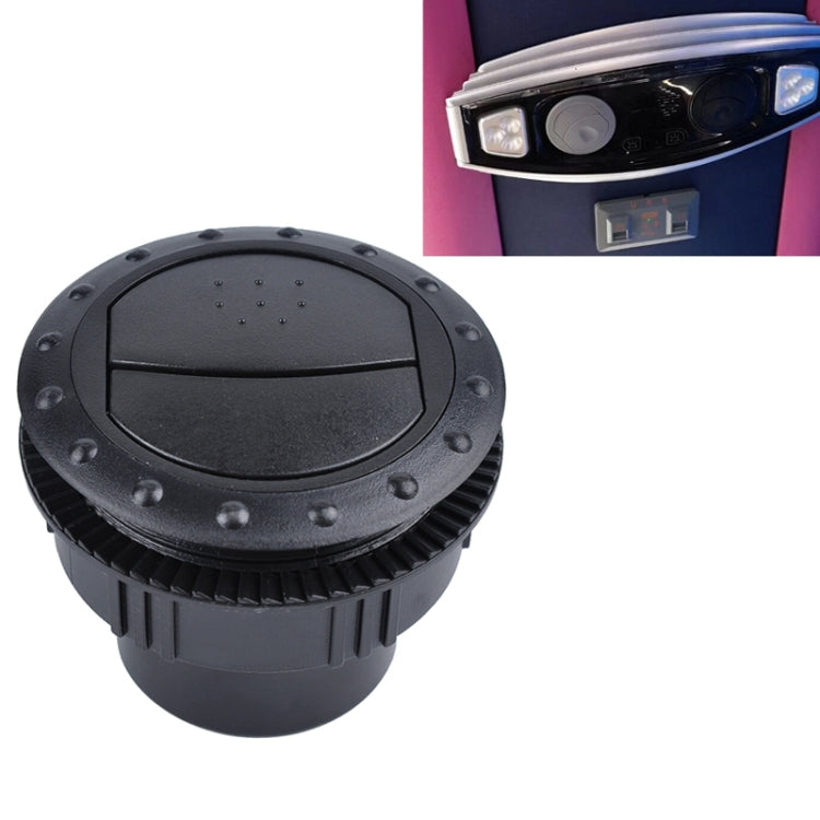 Universal 60mm Round AC Air Outlet Vent for RV Bus Boat Yacht Auto Air Conditioner Vent Replacement Parts Car Accessories, B Style (Grey), B Style (Black)