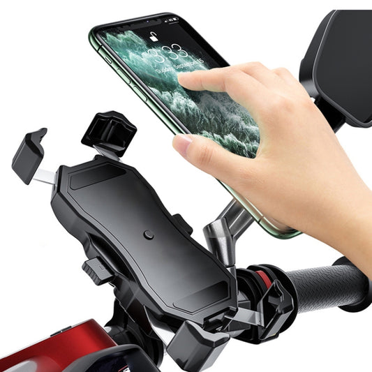 Motorcycle / Bicycle Semi-automatic Contraction Fixing Bracket Phone Holder, Phone Holder