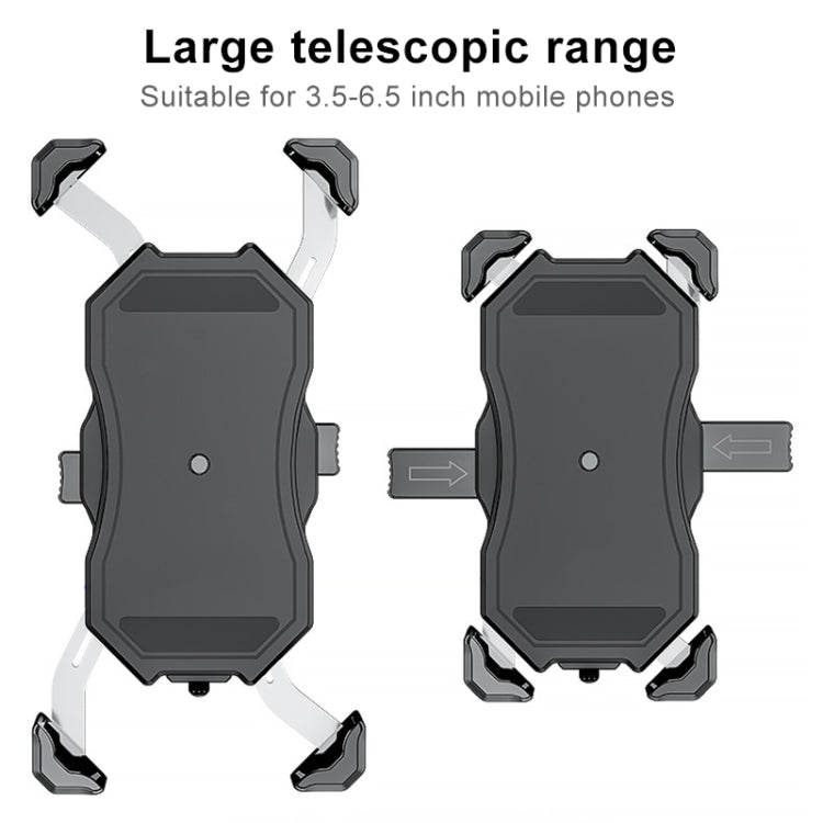 Motorcycle / Bicycle Semi-automatic Contraction Fixing Bracket Phone Holder, Phone Holder