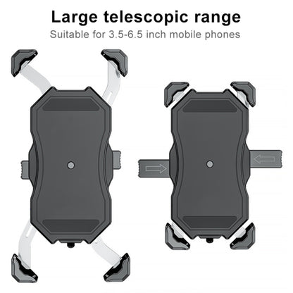 Motorcycle / Bicycle Semi-automatic Contraction Fixing Bracket Phone Holder, Phone Holder