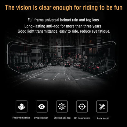 Motorcycle Helmet Visor Anti-fog Shield Helmet Film, 24.5x7.5cm