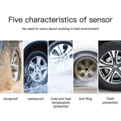 Universal Motorcycle Wireless High Precision Solar Energy TPMS Tire Pressure Alarm System External Tire Monitor, Motorcycle External Tire Monitor