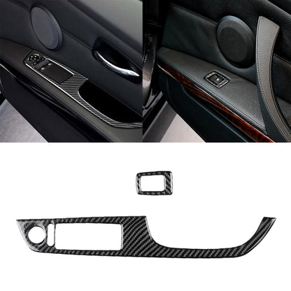 2 in 1 Carbon Fiber Car Right Driving Lifting Panel Decorative Sticker for BMW E92 2005-2012, For BMW