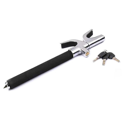 Car Adjustable Telescopic U Shape Steering Wheel Lock Anti-theft Cipher Lock with Safety Hammer, with Safety Hammer