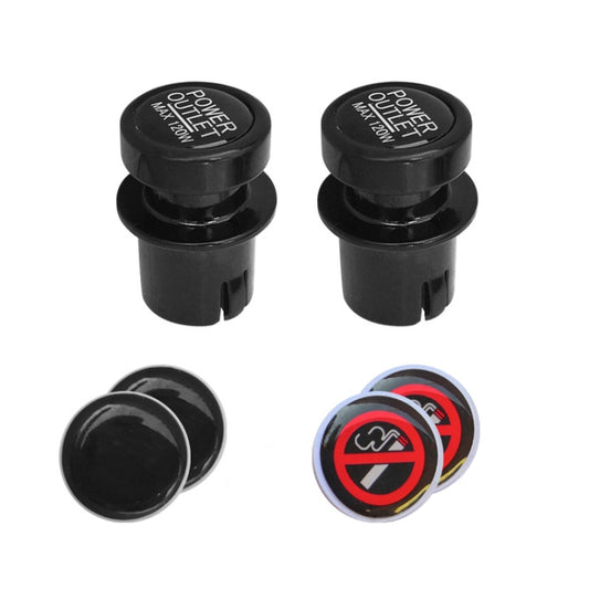 2 PCS / Set Car Cigarette Lighter Dust Cover Plug, Car Cigarette Lighter Dust Cover
