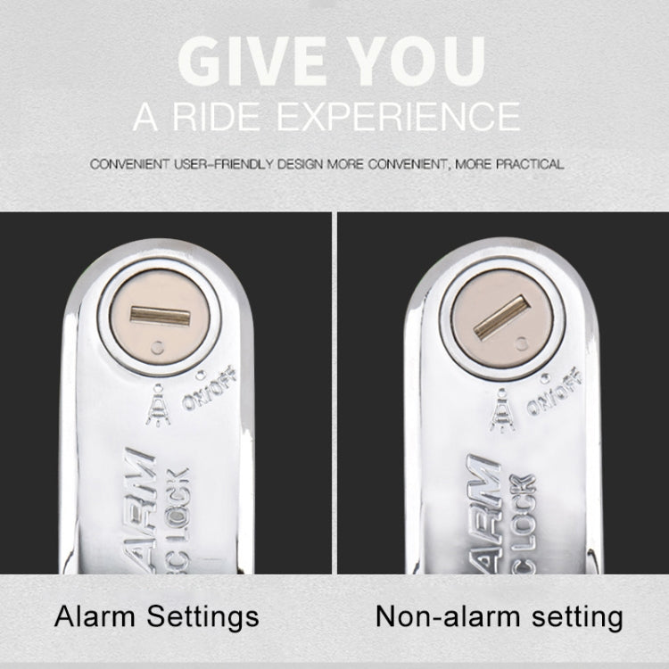 Motorcycles / Bicycle Anti-theft Lock Alarm Disc Brakes Lock with Cable and Bag