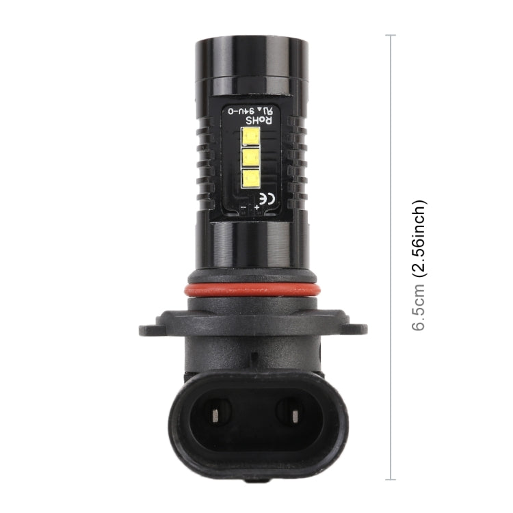 قطعتان من مصابيح الضباب للسيارة 9005 / 9006 DC12V 4.3 واط 6000 كلفن 500 لومن مع 12 مصباح LED SMD-2525، 9005 / 9006