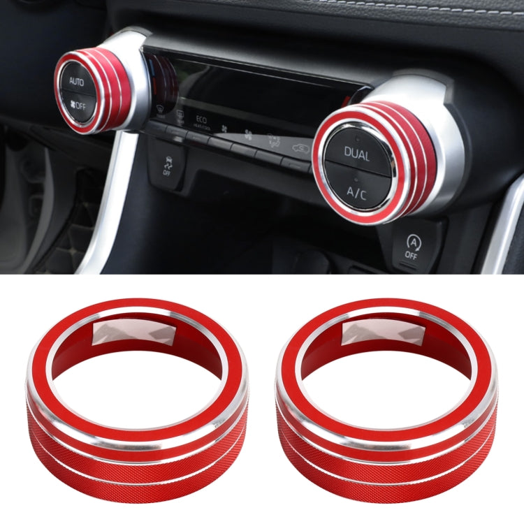 2 PCS Car Aluminum Alloy Air Conditioner Knob Case for Toyota RAV4 / Wildlander, For Toyota RAV4 / Wildlander (Black), For Toyota RAV4 / Wildlander (Blue), For Toyota RAV4 / Wildlander (Red)