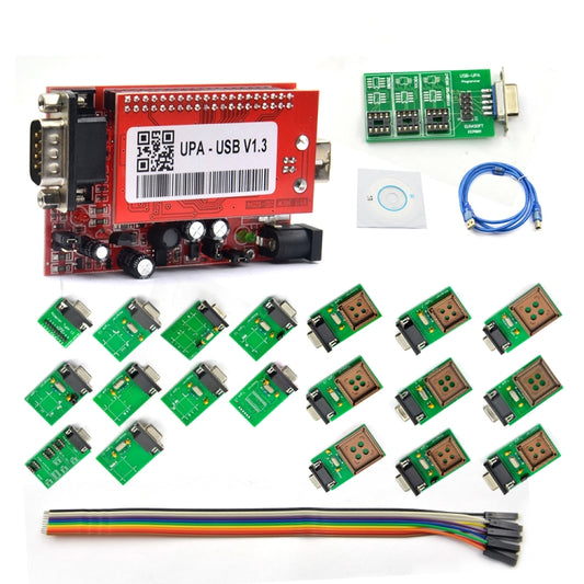 مجموعة كاملة من لوحة EEPROM صغيرة الحجم لبرمجة USB للسيارة UPA V1.3، وضبط رقاقة وحدة التحكم الإلكترونية، ومجموعة كاملة من لوحة UPA V1.3 الصغيرة