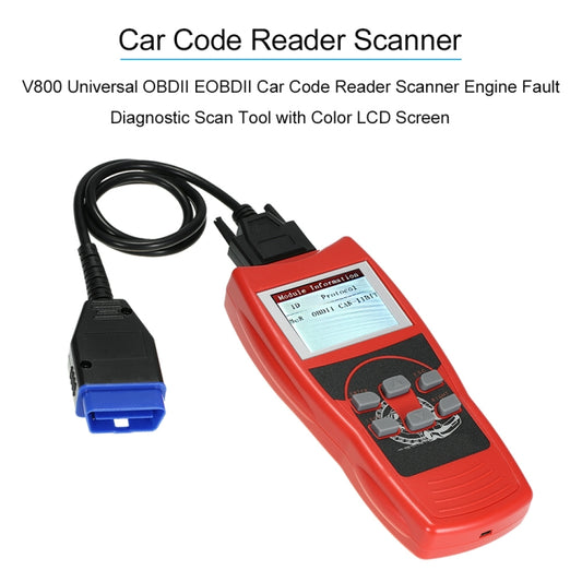 جهاز قراءة رموز السيارة الصغير V800، أداة تشخيص الأعطال OBD2، V800