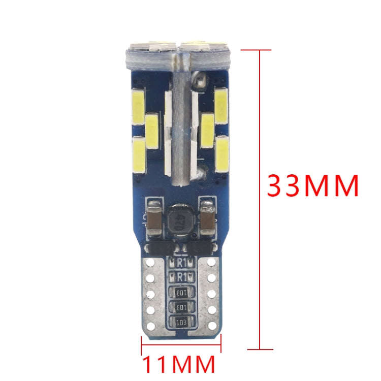 10 قطع T10 DC12V / 3W / 6000K / 180LM أضواء LED لفك تشفير Canbus للسيارة مع 30 مصباح LED SMD-4041، T10 DC12V / 3W