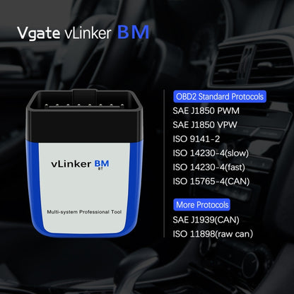 Vgate VLINKER BM V2.2 Bluetooth 3.0 Android Phone Car OBD Fault Diagnosis Detector, BM V2.2 Bluetooth 3.0
