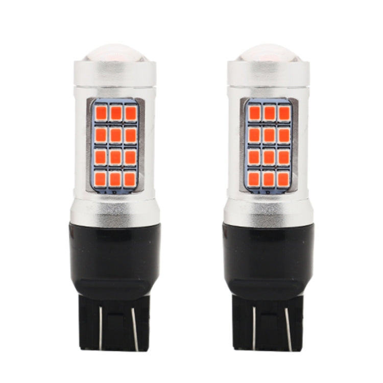 قطعتان من مصابيح فرامل السيارة الوامضة 7443 DC12V / 2.2W مع 42 مصباح LED SMD-2835، 7443 وامض