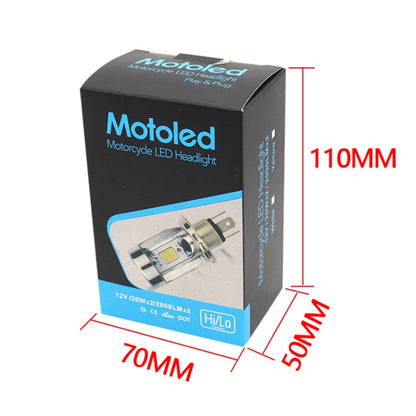 BA20D DC12-80V / 20W / 6000K / 2000LM Motorcycle Headlight with Angel Eyes, BA20D, BA20D (Blue), BA20D (Red)