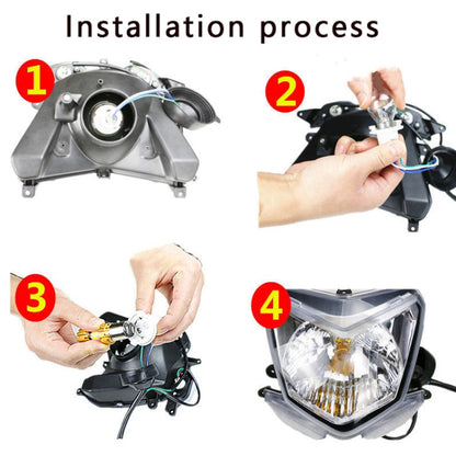BA20D DC12-80V / 20W / 6000K / 2000LM Motorcycle Headlight with Angel Eyes, BA20D, BA20D (Blue), BA20D (Red)