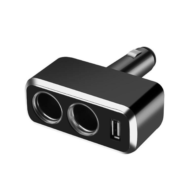 شونوي SD-1909 شاحن سيارة 2 في 1 بمنفذ USB، 80 واط، 0.8 أمبير، دوران حر 90 درجة، ولاعة سجائر، SD-1909 (أسود)، SD-1909