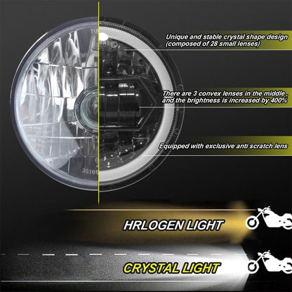 Motorcycle Crystal 5.75 inch LED Headlight Modification Accessories, Crystal