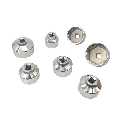 ZK-077 7 in 1 Car Cartridge Housing Oil Filter Cap Wrench Socket Set Tool Kit, ZK-077