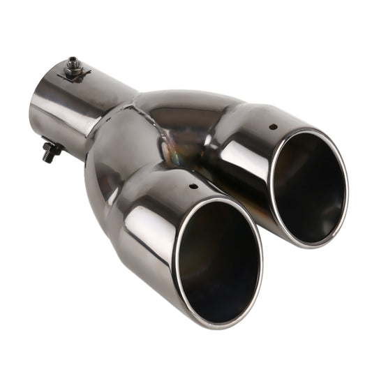 Universal Car Styling Stainless Steel Straight Exhaust Tail Muffler Tip Pipe, Inside Diameter: 6cm, Straight Inside Diameter: 6cm (Grey), Straight Inside Diameter: 6cm (Blue), Straight Inside Diameter: 6cm(Silver)