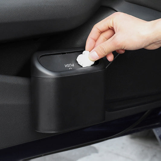 Vehicle Trash Can Bin Rubbish Bin Organizer Car-mounted Trash Storage Box, Trash Can Bin