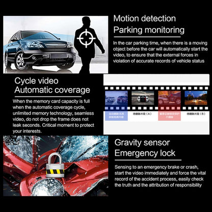 VS6 Car 4.3-inch Dual-lens HD Night Vision Driving Recorder Support Parking Monitoring / Motion Detection, VS6 4.3 inch