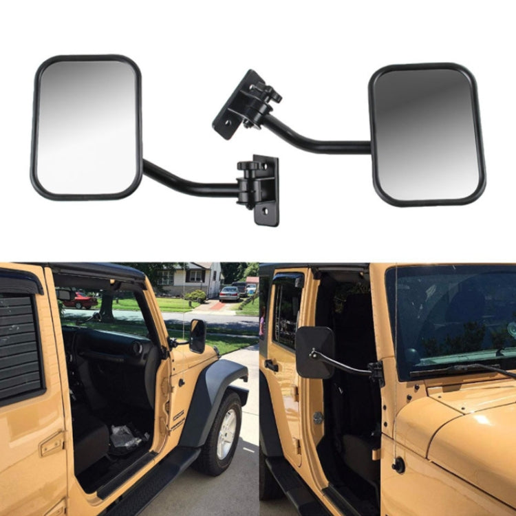 SF-JP-003 Pair  Car Side Door Rearview Mirror Adjustable Shape Angle Lens Blind Spot Exterior Mirror for Jeep Wrangler, SF-JP-003