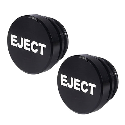 2 PCS Car / Motorcycle EJECT Letter Metal Cigarette Lighter Dust Cover, EJECT (Black), EJECT (Red)