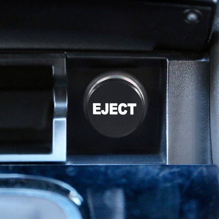 2 PCS Car / Motorcycle EJECT Letter Metal Cigarette Lighter Dust Cover, EJECT (Black), EJECT (Red)