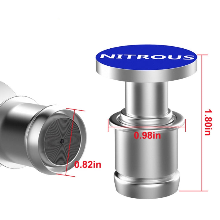 قطعتان 12 فولت للسيارة/الدراجة النارية، ولاعة سجائر معدنية عليها حرف NITROUS، NITROUS