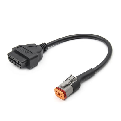 4Pin Motorcycles OBD2 Conversion Cable OBDII Diagnostic Adapter Cable for Harley Davidson, 4Pin