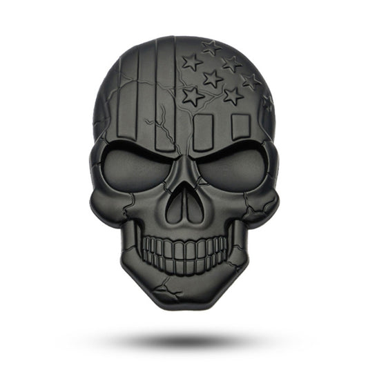 Three-dimensional Devil Skull Metal Plating Car Sticker, Black, Gun Metal, Plating Bronze, Red, Silver