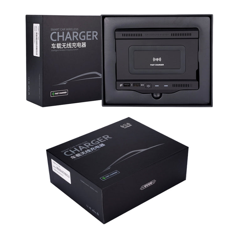 شاحن سيارة لاسلكي قياسي QI بقوة 10 وات، شحن سريع، لسيارة مرسيدس بنز الفئة A موديل 2019-2022، للقيادة من اليمين واليسار، HFC-1020