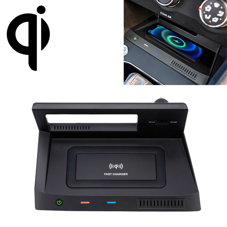 شاحن سيارة لاسلكي قياسي Qi بقوة 10 وات، شحن سريع، HFC-1030، مناسب لفولكس فاجن تيجوان L موديل 2019-2021، للقيادة من جهة اليسار، HFC-1030