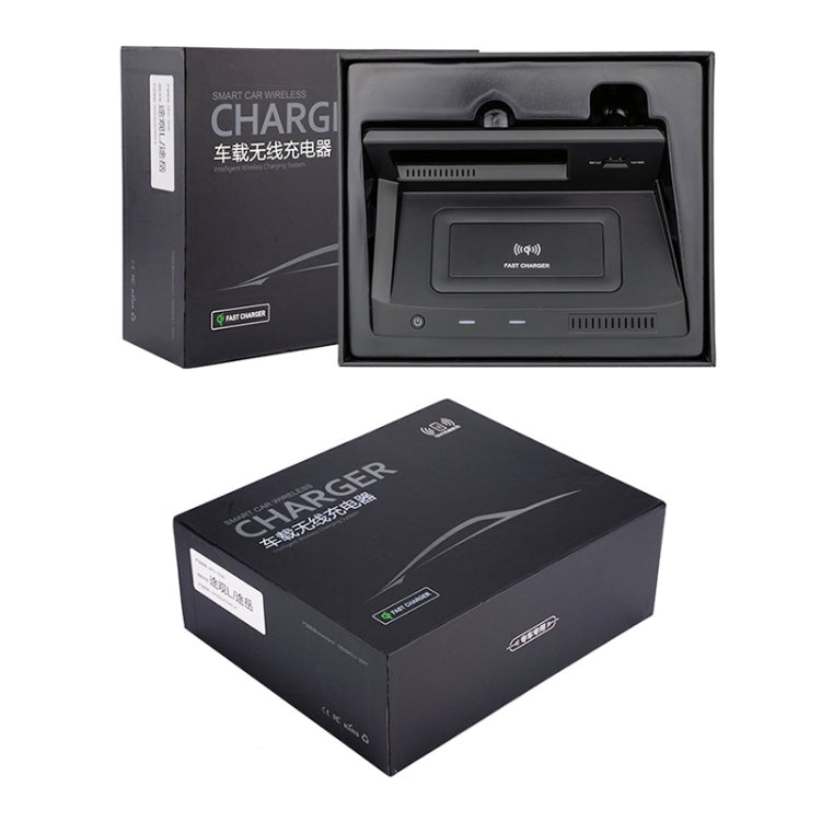 شاحن سيارة لاسلكي قياسي Qi بقوة 10 وات، شحن سريع، HFC-1030، مناسب لفولكس فاجن تيجوان L موديل 2019-2021، للقيادة من جهة اليسار، HFC-1030