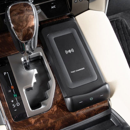 شاحن سيارة لاسلكي قياسي QI بقوة 10 وات، شحن سريع، HFC-1063 لسيارة تويوتا ألفارد (2015-2021)، للقيادة من جهة اليسار، HFC-1063