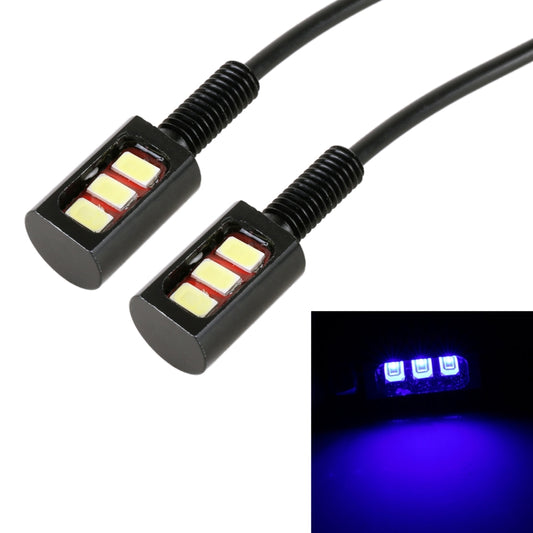 زوج واحد من مصابيح لوحة ترخيص السيارة/الدراجة النارية DC12V 0.4W 3 LED SMD-5630، طول الكابل: 27 سم، DC12V 0.4W