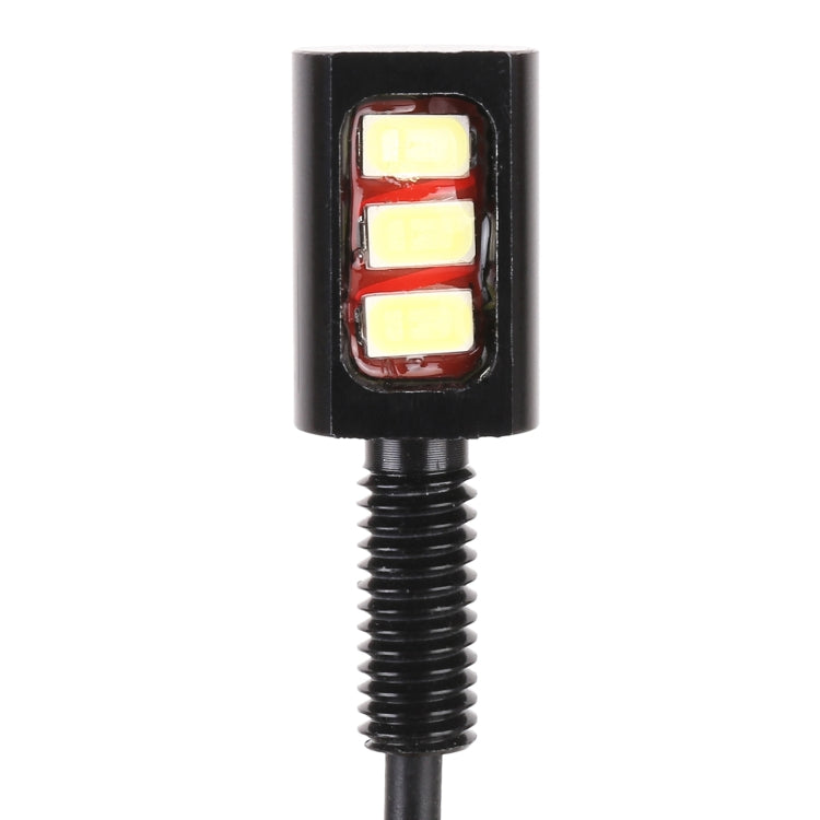 زوج واحد من مصابيح لوحة ترخيص السيارة/الدراجة النارية DC12V 0.4W 3 LED SMD-5630، طول الكابل: 27 سم، DC12V 0.4W