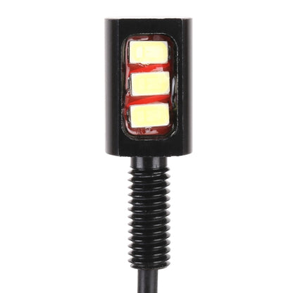 زوج واحد من مصابيح لوحة ترخيص السيارة/الدراجة النارية DC12V 0.4W 3 LED SMD-5630، طول الكابل: 27 سم، DC12V 0.4W