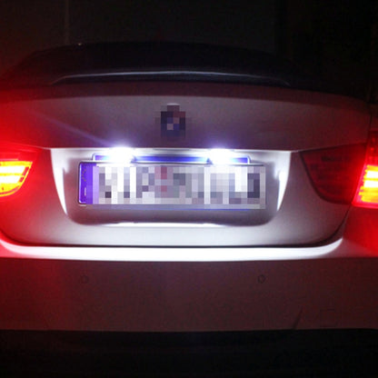 زوج واحد من مصابيح لوحة ترخيص السيارة/الدراجة النارية DC12V 0.4W 3 LED SMD-5630، طول الكابل: 27 سم، DC12V 0.4W