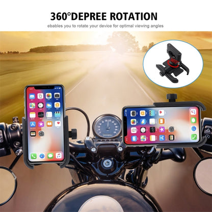 Motorcycle Aluminium Alloy Mobile Phone Holder Bracket, Handlebar Version, Handlebar