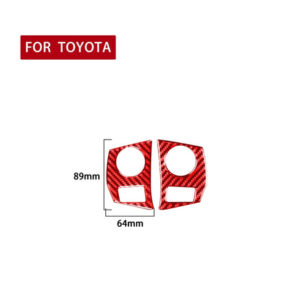 2 PCS / Set Carbon Fiber Car Steering Wheel Button Frame Decorative Sticker for Toyota Corolla 2014-2018,Left and Right Drive Universal, Steering Wheel Button Frame