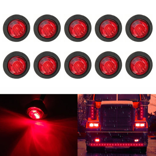 10 PCS MK-009 3/4 inch Car / Truck 3LEDs Side Marker Indicator Lights Bulb Lamp, MK-009(Red Light), MK-009(White Light), MK-009(Yellow Light), MK-009(Green Light)