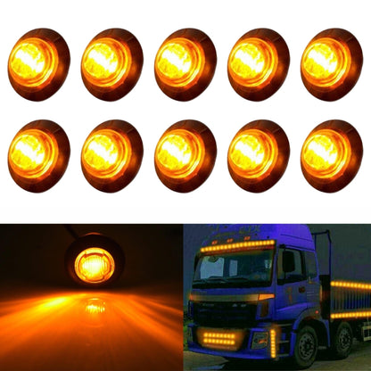 10 PCS MK-009 3/4 inch Car / Truck 3LEDs Side Marker Indicator Lights Bulb Lamp, MK-009(Red Light), MK-009(White Light), MK-009(Yellow Light), MK-009(Green Light)