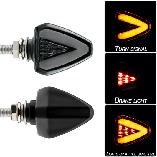 قطعتان KC018A من مصابيح إشارة الانعطاف LED ثنائية اللون على شكل حرف V للدراجة النارية، KC018A