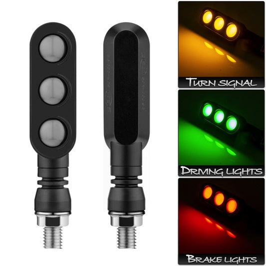 2 PCS KC050 Motorcycle LED Turn Signal Running Brake Light, KC050